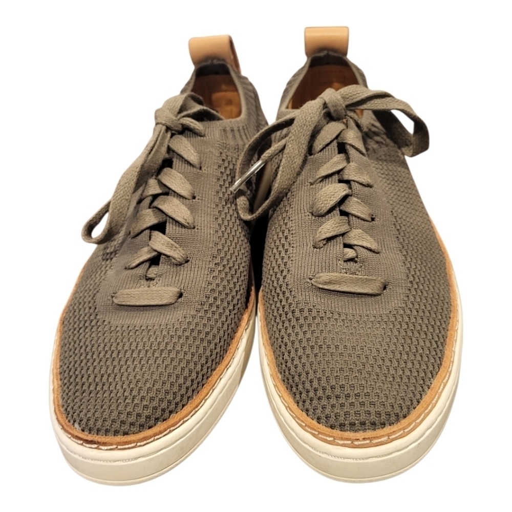 UGG Women's Sidney Sneaker USA OLIVE GREEN Knit Mesh Size 7.5 - Picture 2 of 10
